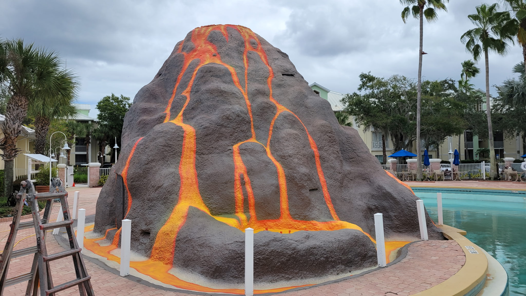 Scenic volcano themed painting